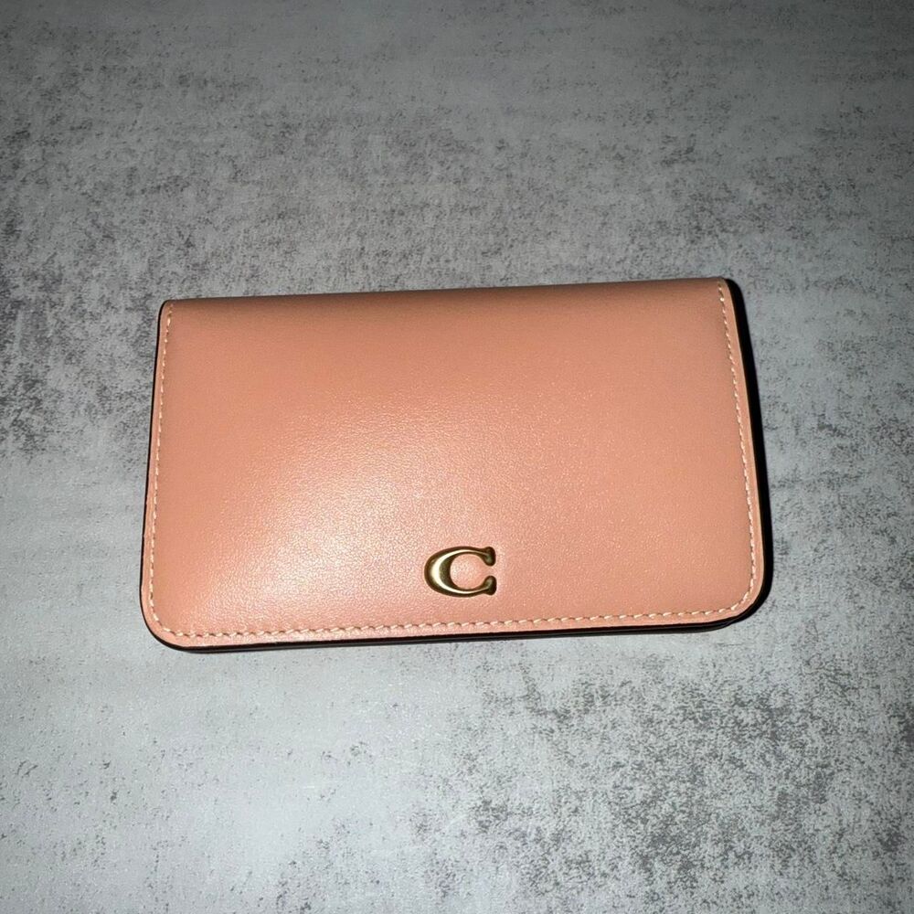 Coach Women's Essential Slim Card Case Peach - Picture 6 of 7